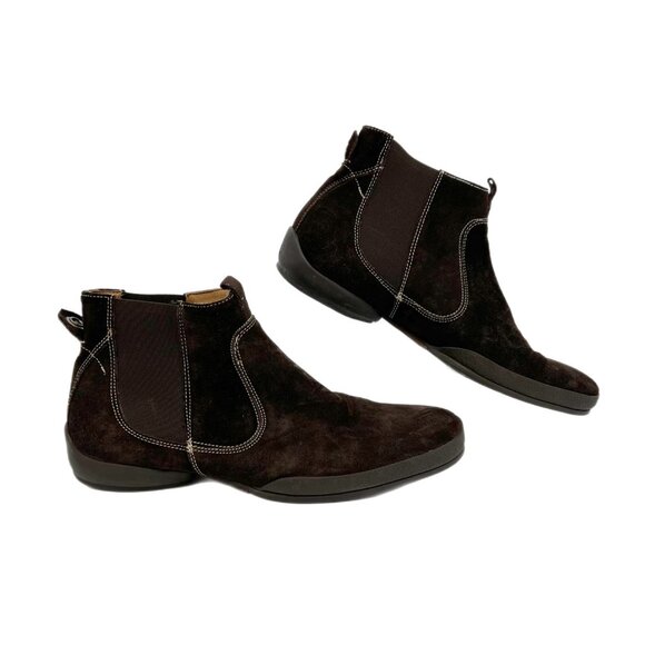 Coach Brown Italian-Made Suede Ankle Boots | Versatile for All Seasons - Picture 1 of 12